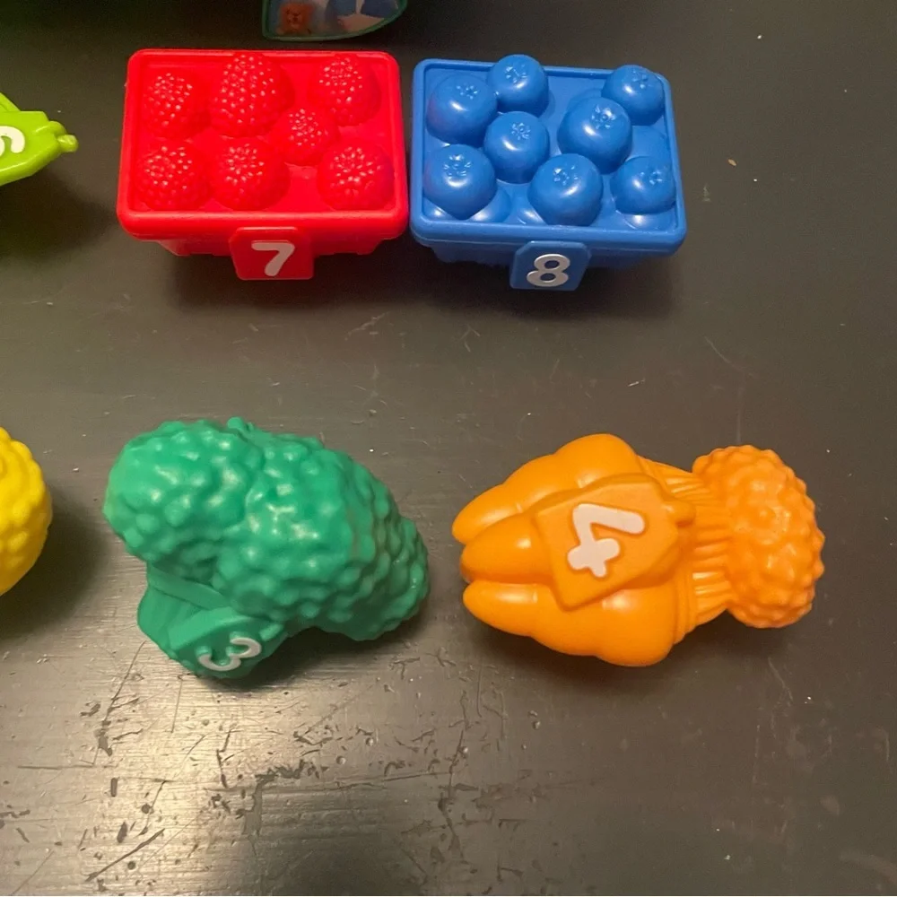 Cocomelon basket with scanner talks Toy Set learning prek and younger faux food